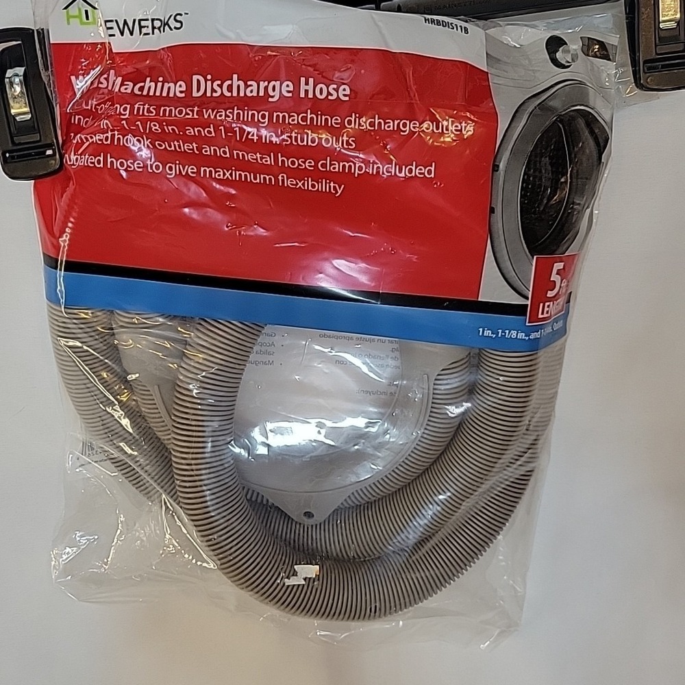 HOMEWORKS‎ Corrugated Washing Machine Discharge Hose 5 ft HRBDIS11B